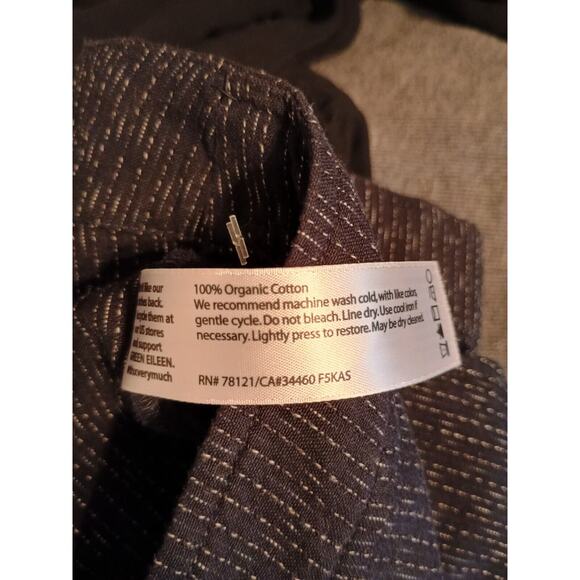 Eileen Fisher Pants Women Black Large Rainfall Wide Leg Crop Casual Minimalist - Picture 4 of 5